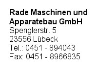 Rade Maschinen und Apparatebau GmbH